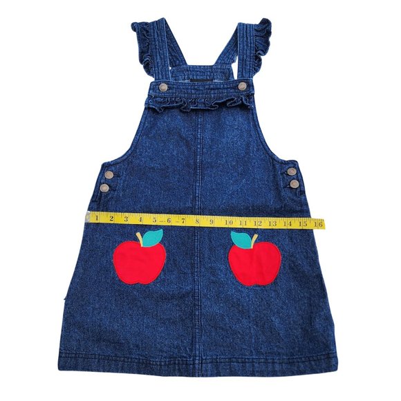 Cynthia Rowley Girl Denim Apple Orchard Ruffle Jumper, size 7 - Picture 5 of 7